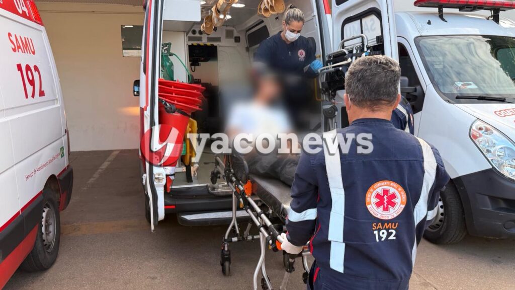 Samu em ocorrência de homem baleado no bairro Rosalinda em Rio Branco.