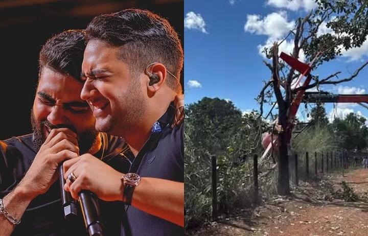 Helicóptero cai próximo a fazenda de Henrique e Juliano no Tocantins; dois ficam feridos