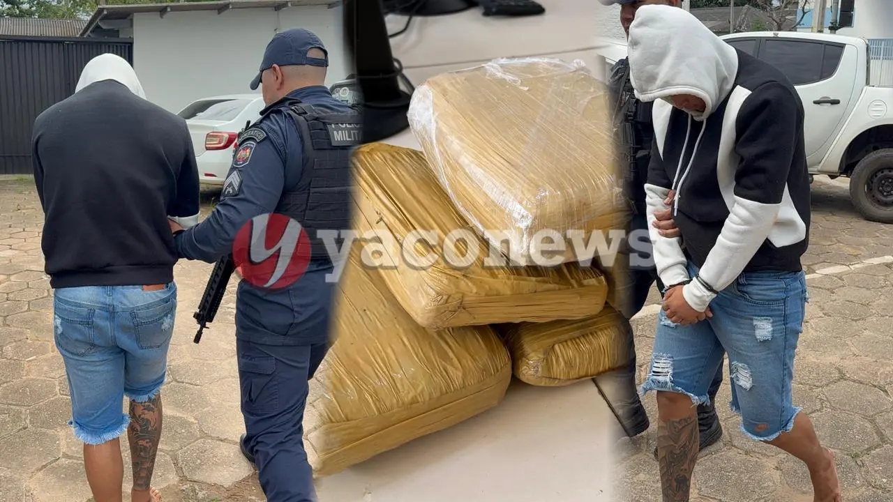 BPTran prende dupla com mais de 6 quilos de skank durante abordagem na BR-364 em Rio Branco