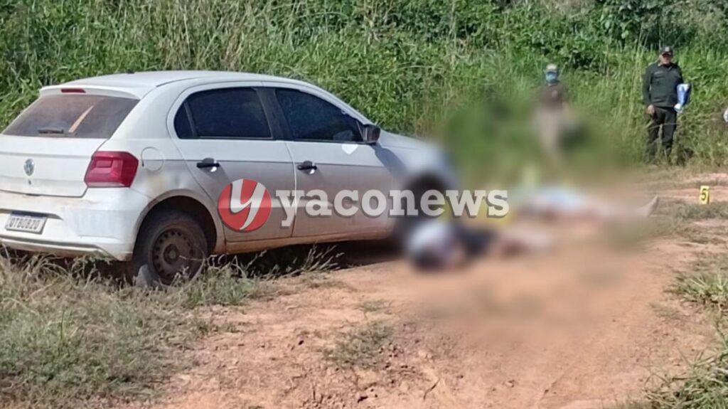 Viatura da Polícia Boliviana durante investigação de duplo homicídio envolvendo estudantes brasileiros encontrados mortos em Cobija.