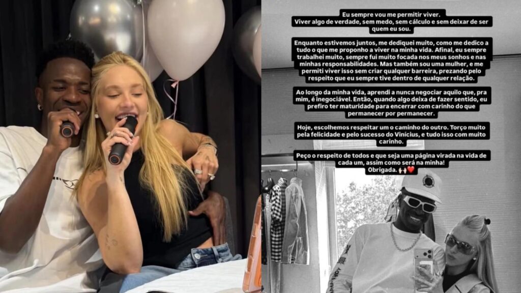 Virginia Fonseca e Vini Jr juntos durante relacionamento antes do anúncio do término.