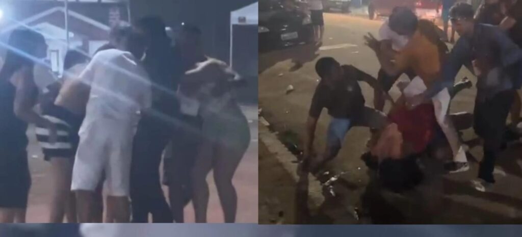 Pessoas envolvidas em briga generalizada registrada em Manoel Urbano, no Acre.