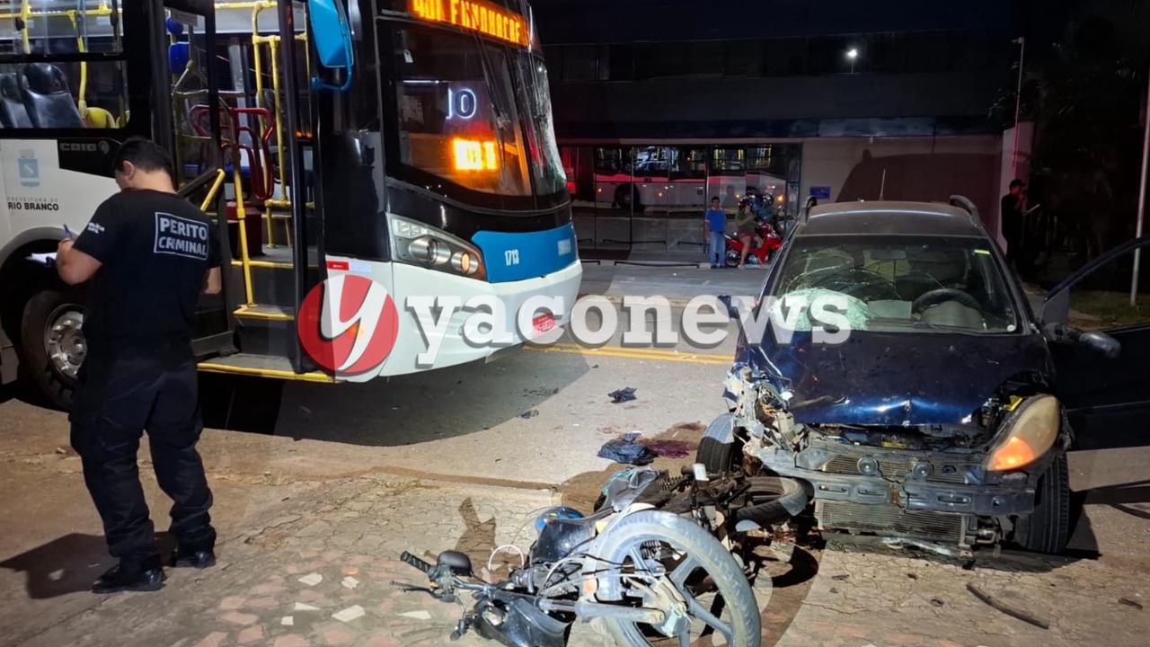 Motorista supostamente embriagado provoca grave acidente deixando trabalhador ferido em Rio Branco