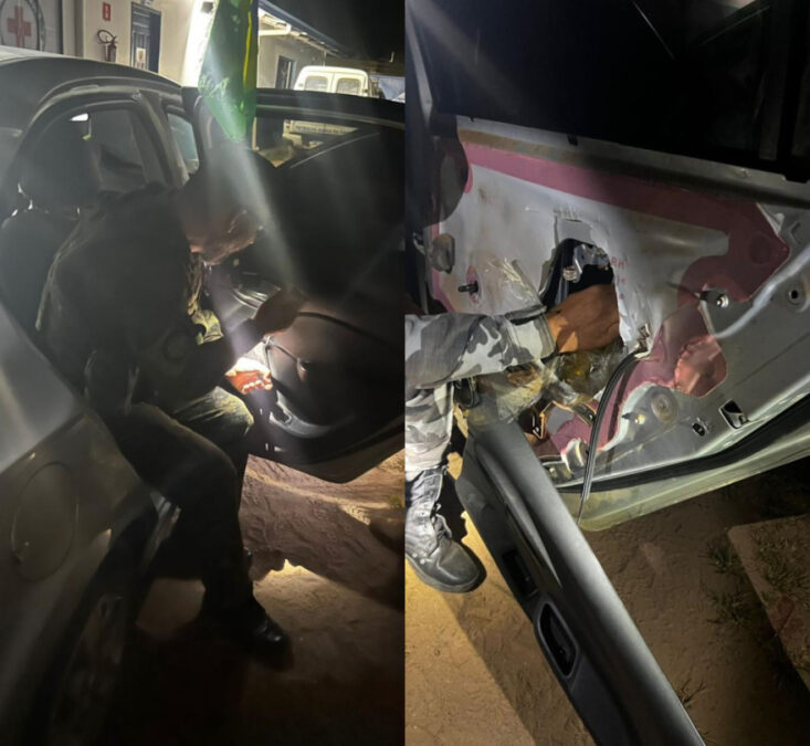 Forças de segurança apreendem 34 kg de drogas escondidas em veículo no interior do Acre