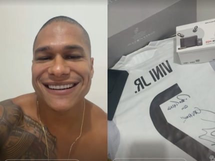 Ex de Jojo Todynho ganha camisa autografada de Vini Jr. em meio a rumores de affair com mãe de jogador