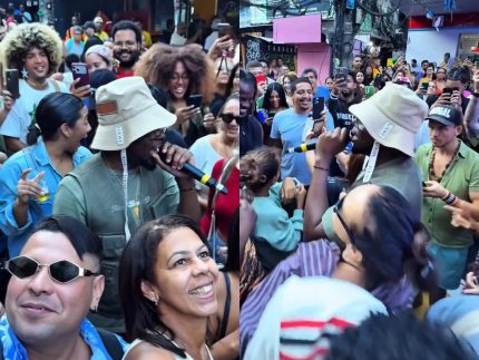 Ele é do povo! Wyclef Jean faz show na Rocinha após apresentação no Global Citizen Live