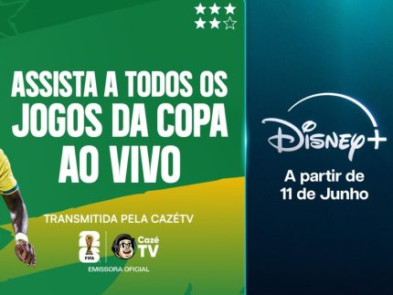 CazéTV renova acordo com o Disney+; plataforma exibirá a Copa do Mundo