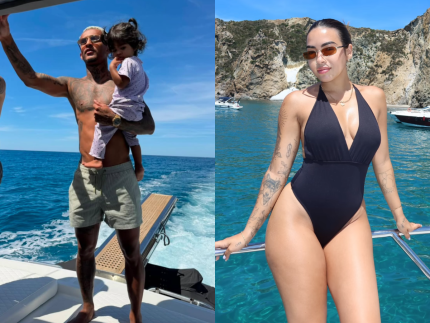 Cortado da Copa do Mundo, Wesley curte passeio de barco com a família