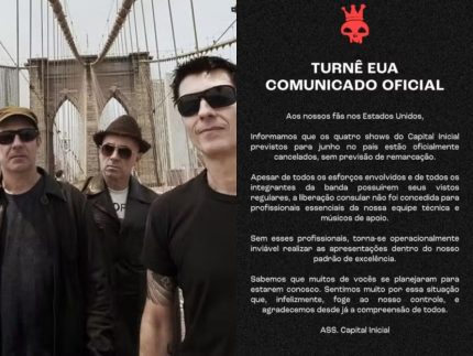 Capital Inicial cancela turnê nos EUA após consulado negar visto para músicos