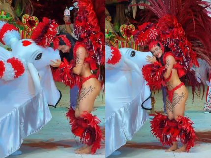 Parintins: Isabelle Nogueira deixa o posto de cunhã-poranga e se emociona