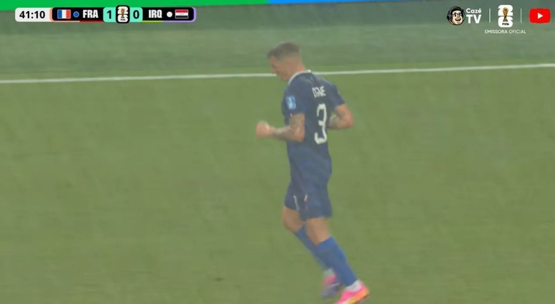 França x Iraque é suspenso por chuva forte e gera preocupação na Copa do Mundo