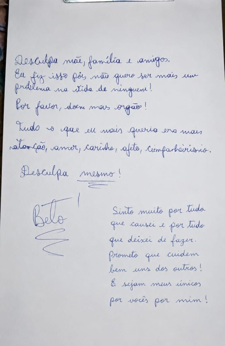 Carta deixada por jovem encontrado morto em Sena Madureira será analisada durante a investigação.