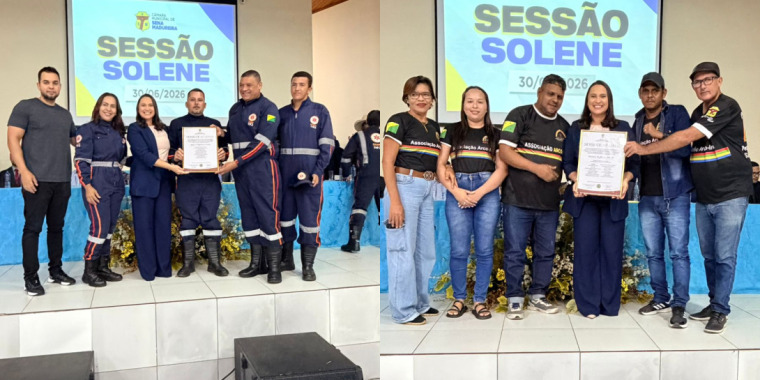 Vereadora Helissandra Matos homenageia Associação Arco-Íris e equipe do SAMU em Sena Madureira.