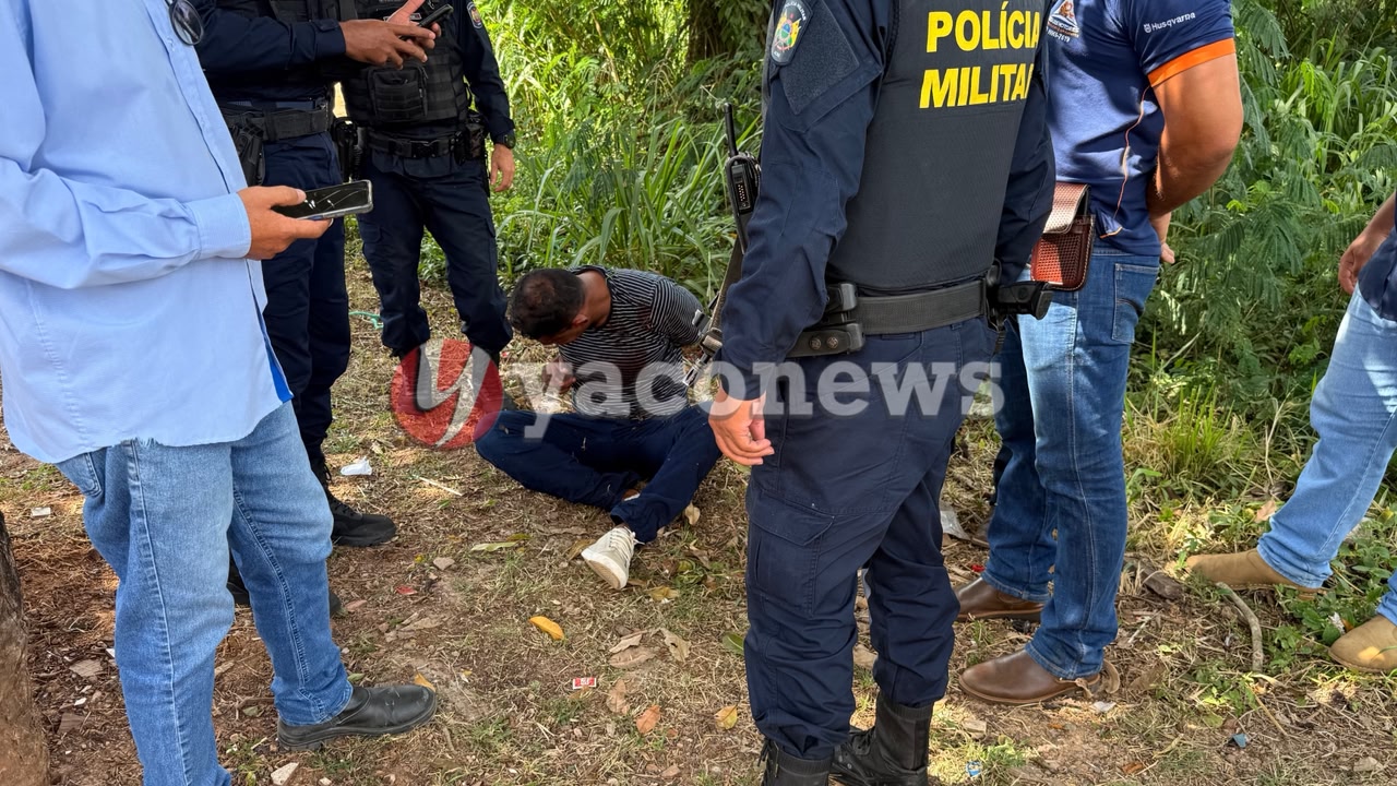 Suspeito de tentar furtar motocicleta é contido por populares e preso pela Polícia Militar no bairro 6 de agosto em Rio Branco