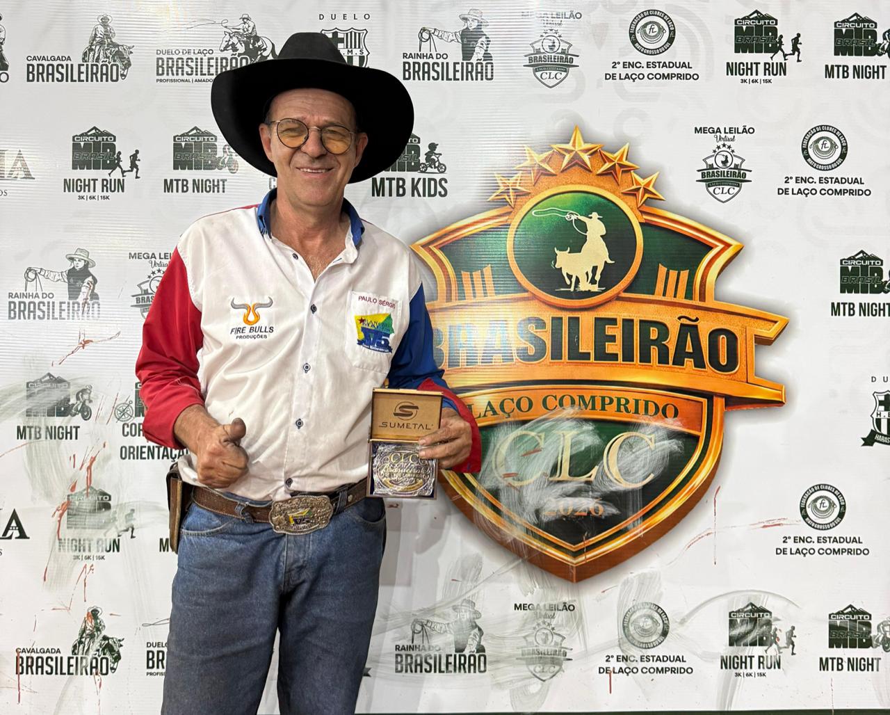Paulo Sérgio vence brasileirão de laço comprido representando Sena Madureira em Campo Grande