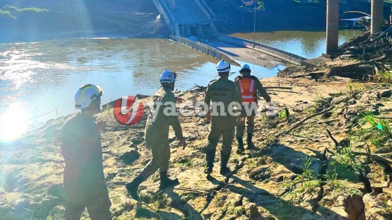 Corpo de Bombeiros realiza vistoria técnica na Ponte Frei Paolino após desabamento