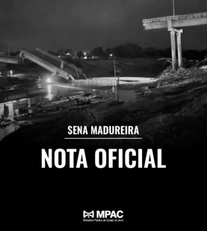 MPAC investiga causas do desabamento da Ponte Frei Paolino em Sena Madureira