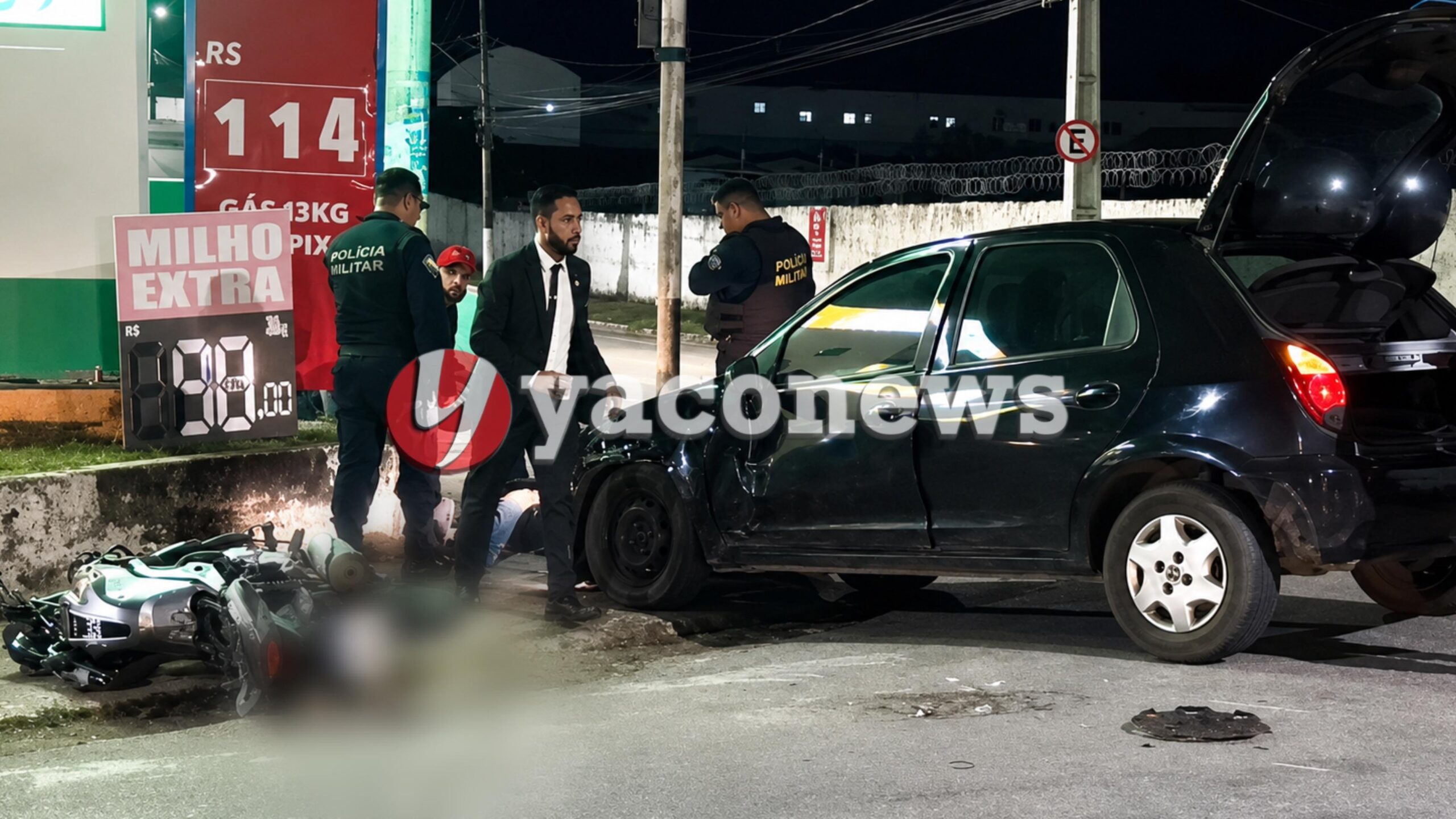 Colisão entre carro e moto deixa jovem de 19 anos gravemente ferido em Rio Branco