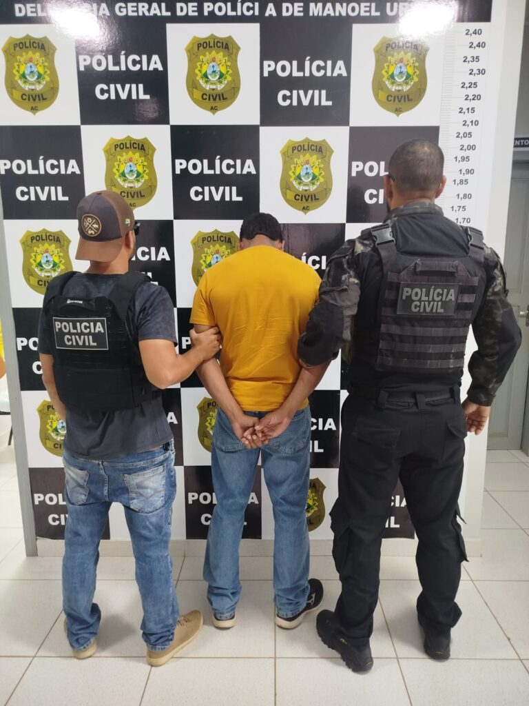 Polícia Civil cumpre mandado de prisão em Manoel Urbano por estupro de vulnerável.