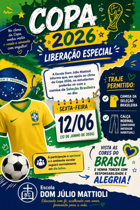 Escola Estadual Dom Júlio Mattioli entra no clima da Copa do Mundo 2026