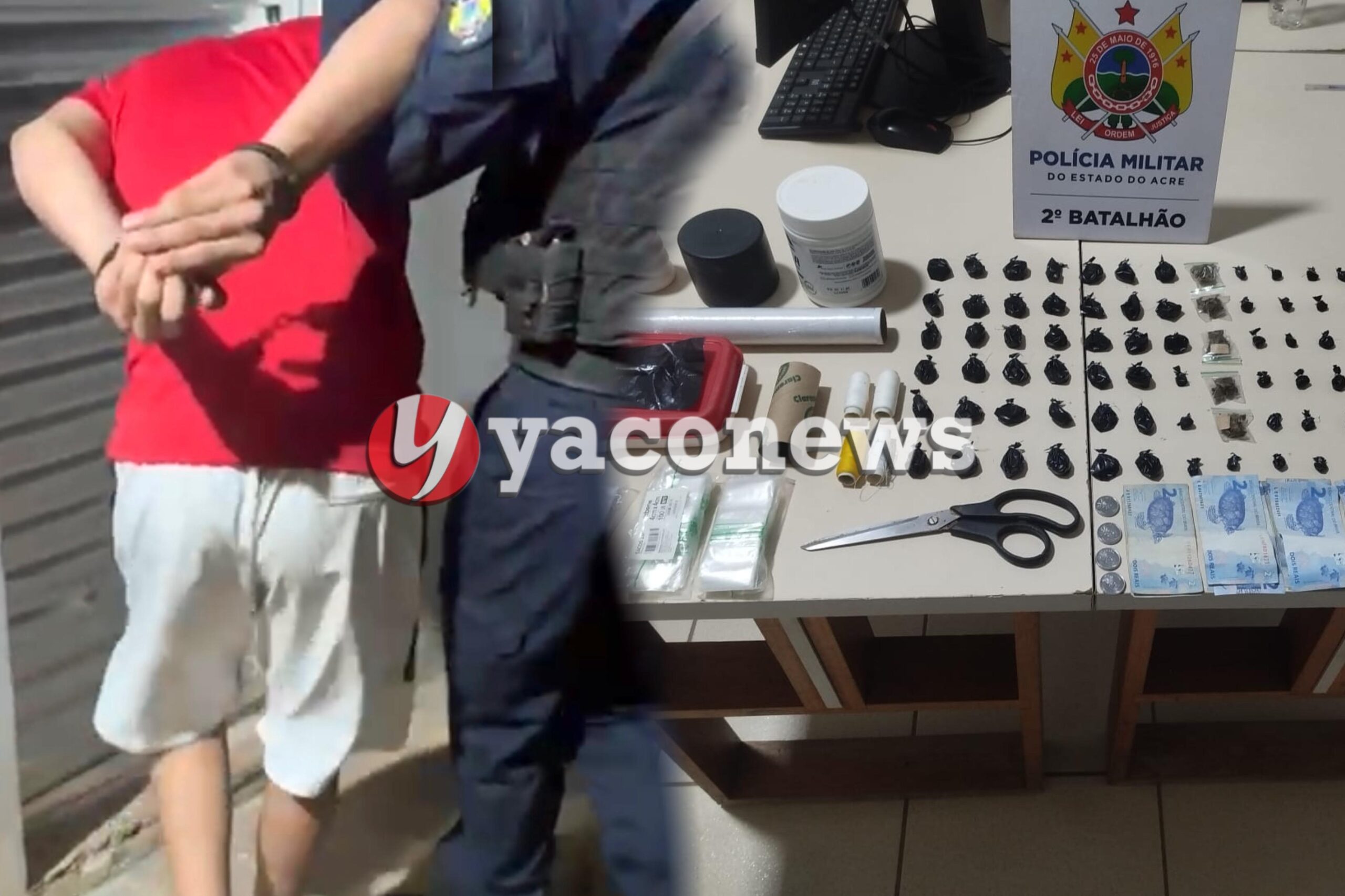 Polícia Militar apreende drogas e adolescente em ponto de tráfico no bairro Canaã, em Rio Branco