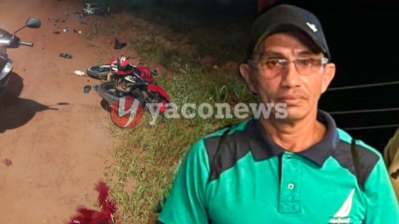 Colisão frontal entre motos deixa um morto e três feridos na BR-317 em Boca do Acre.