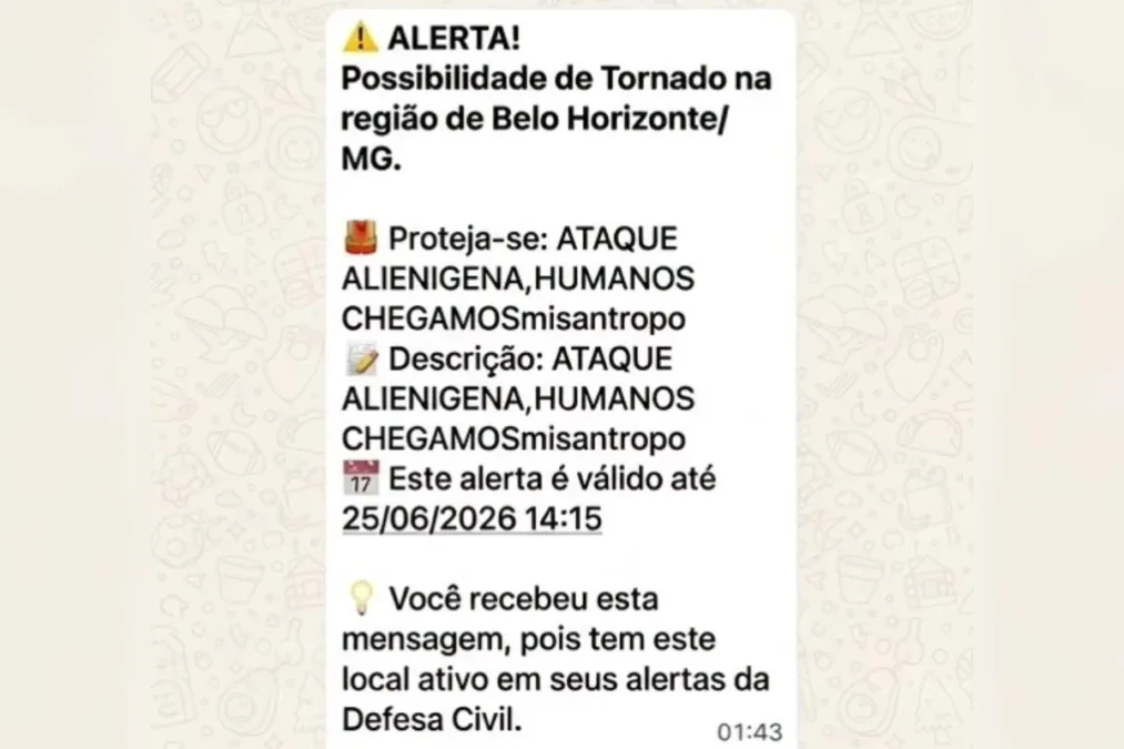Ataque hacker na Defesa Civil dispara alerta falso em celulares e governo aciona PF