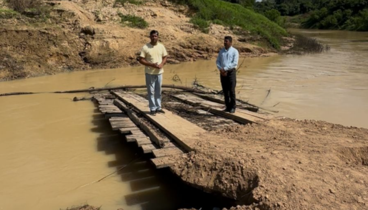 Vereadores Real e Obede vistoriam ramais e ponte em comunidades rurais de Sena Madureira no Acre