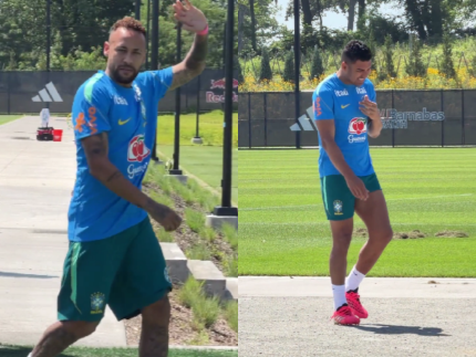 Calorão nos EUA! Neymar e Casemiro reagem à alta temperatura no CT da Seleção
