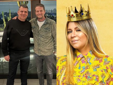 Wander Oliveira se emociona em encontro com Marcelo Serrado, que o interpretará no filme “Marília”