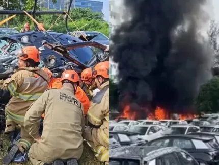 Helicópteros que colidiram no RJ tinham planos de voo coincidentes e um estava fora do radar