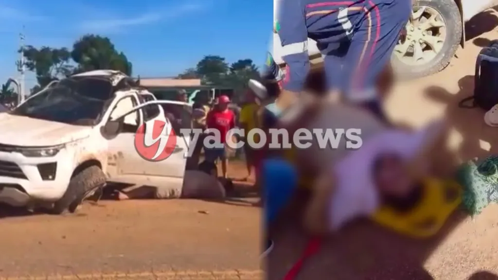 Empresário fica gravemente ferido após capotamento de caminhonete na BR-317, em Capixaba.