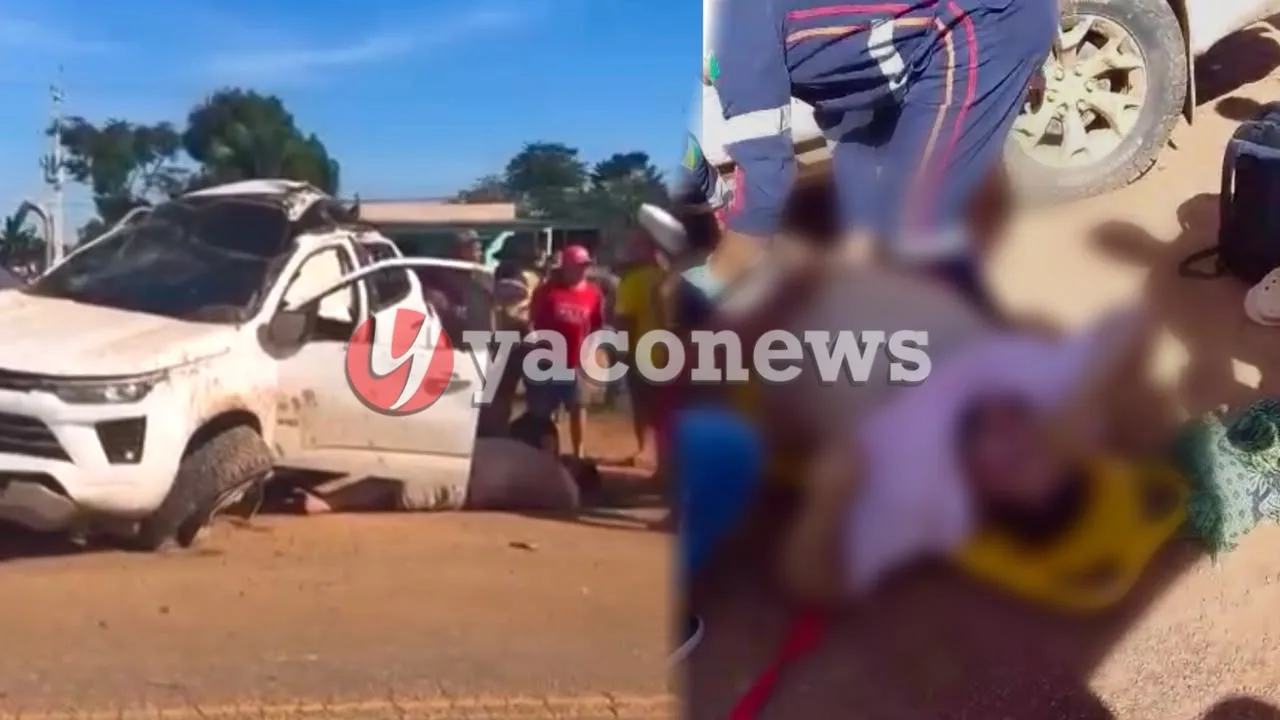 Empresário fica gravemente ferido após capotamento de caminhonete na BR-317, em Capixaba.