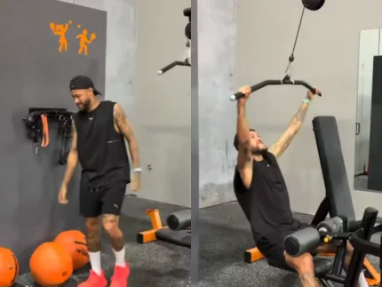 Neymar aparece treinando em academia antes de retorno ao Brasil