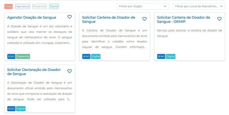 Hemocentro Digital reúne serviços para doadores de sangue no Acre