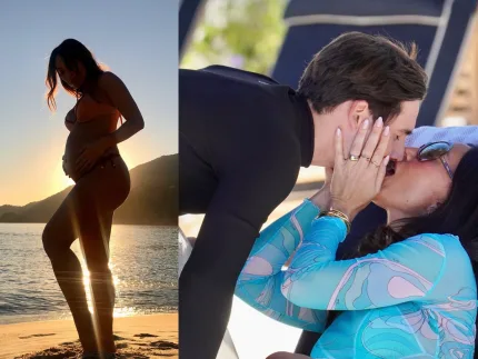 Sabrina Sato troca beijos com Nicolas e exibe barriguinha da gravidez: “Dias cheios de amor”