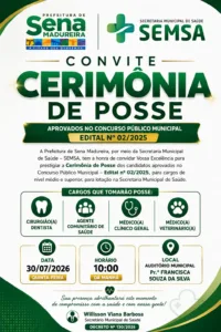 Prefeitura de Sena Madureira realiza posse dos aprovados no concurso público da Saúde