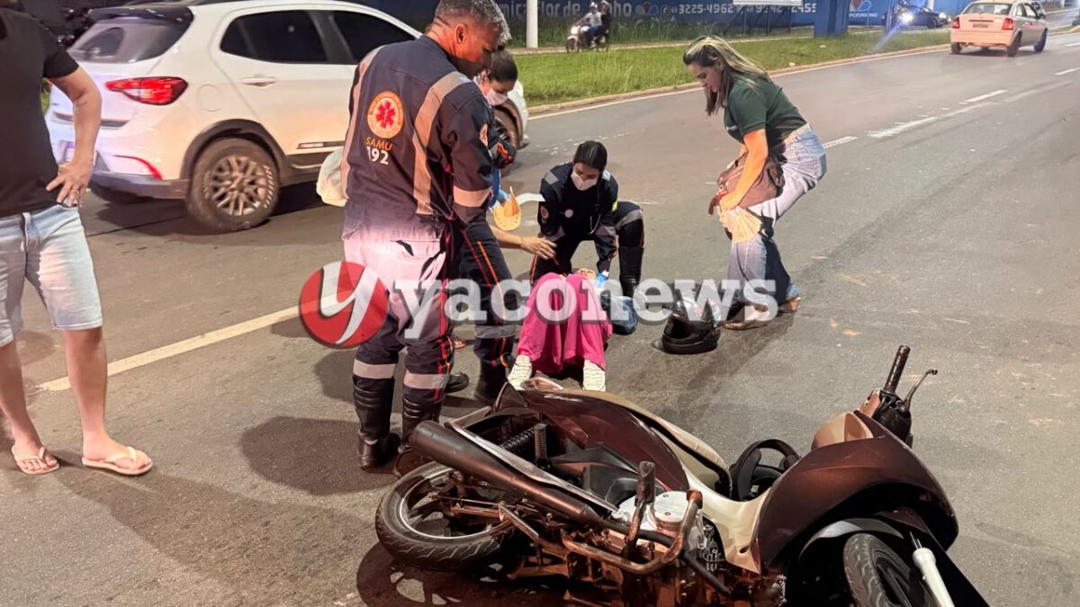Estudante fica ferida após acidente de moto na estrada Dias Martins, em Rio Branco