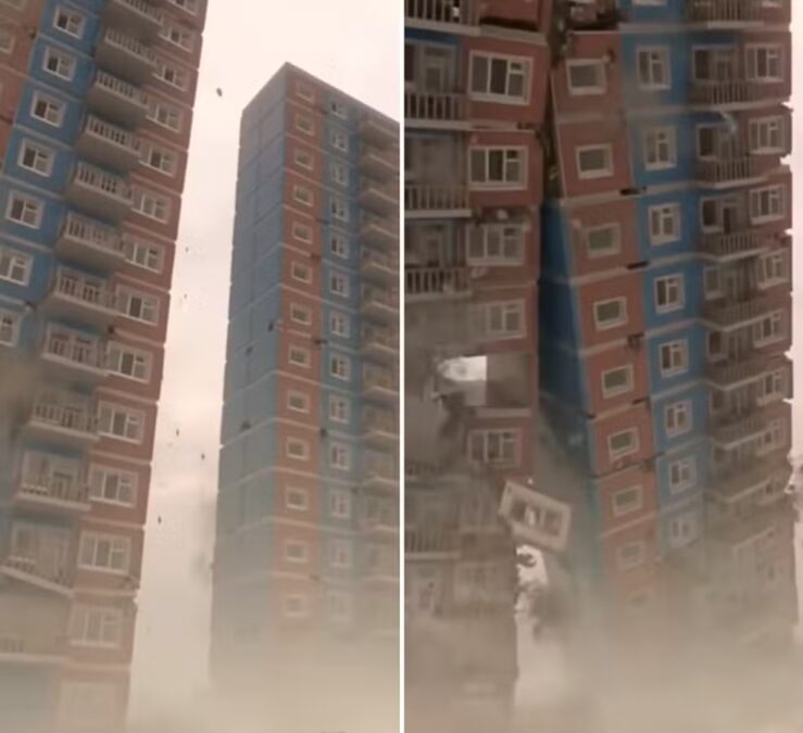 Vídeo de prédios desabando na Venezuela é falso e mostra simulação de videogame