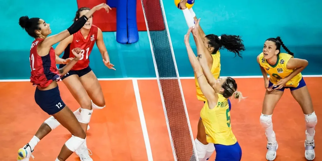 Brasil perde para os Estados Unidos por 3 a 0 no vôlei feminino