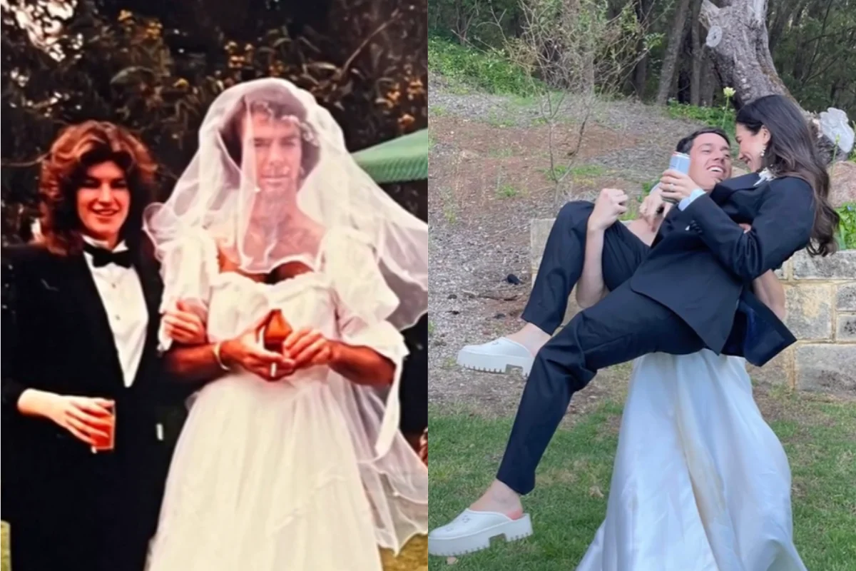 Casal revive tradição do casamento dos pais da noiva e viraliza