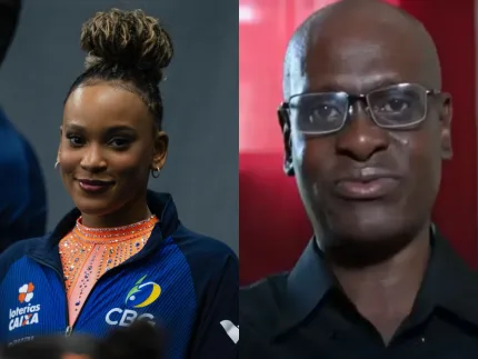 Rebeca Andrade fala da morte do pai pela 1ª vez: “Eu orava para Deus tirar a dor dele”