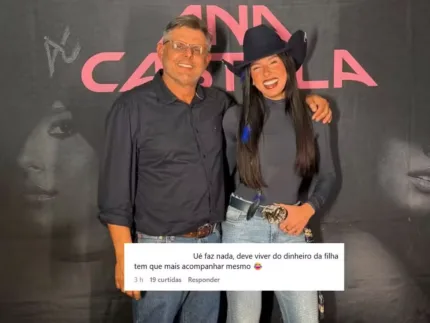 Ana Castela rebate acusação de que o pai vive às suas custas: “Muito trabalhador”