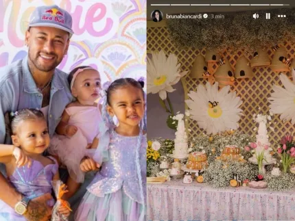 Filhas de Neymar! Bruna Biancardi organiza festa de aniversário conjunta para Mel e Helena