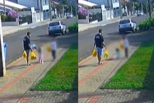 Pai é preso após chutar filha de 3 anos em rua no Paraná