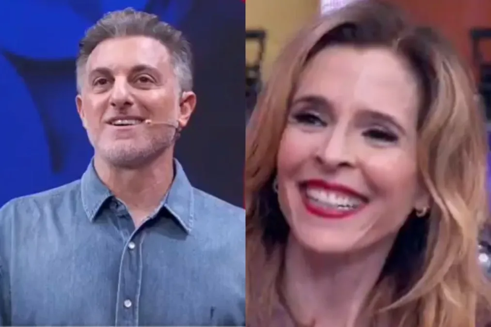 Luciano Huck comete gafe com Deborah Evelyn ao errar nome de novela