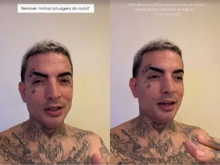 MC Guimê rebate ataques às tatuagens no rosto após mudança no visual: “Não vou remover”
