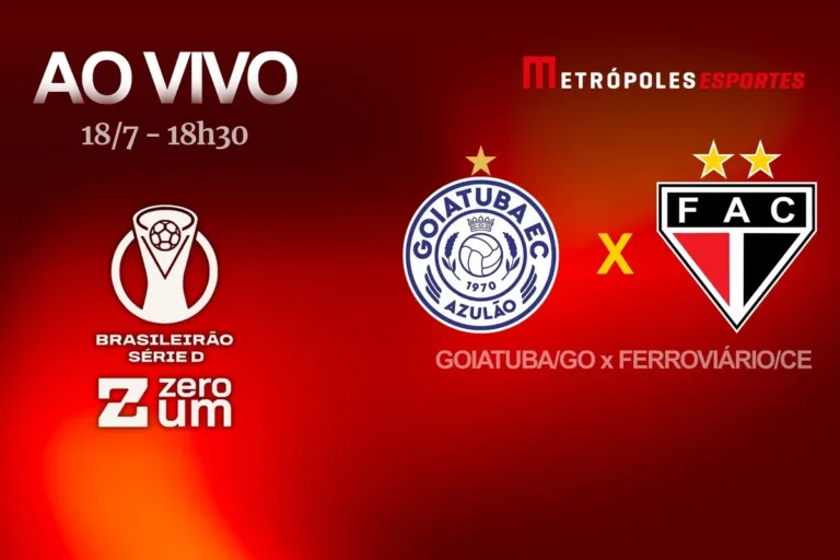 Série D ZeroUm: Metrópoles transmite Goiatuba-GO x Ferroviário-CE
