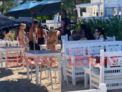 Virginia curte praia com Vini Jr. e amigos um dia após assumir que reatou namoro