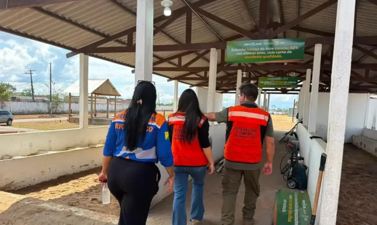 Equipe da Defesa Civil realiza vistoria de segurança no Parque de Exposições de Rio Branco.